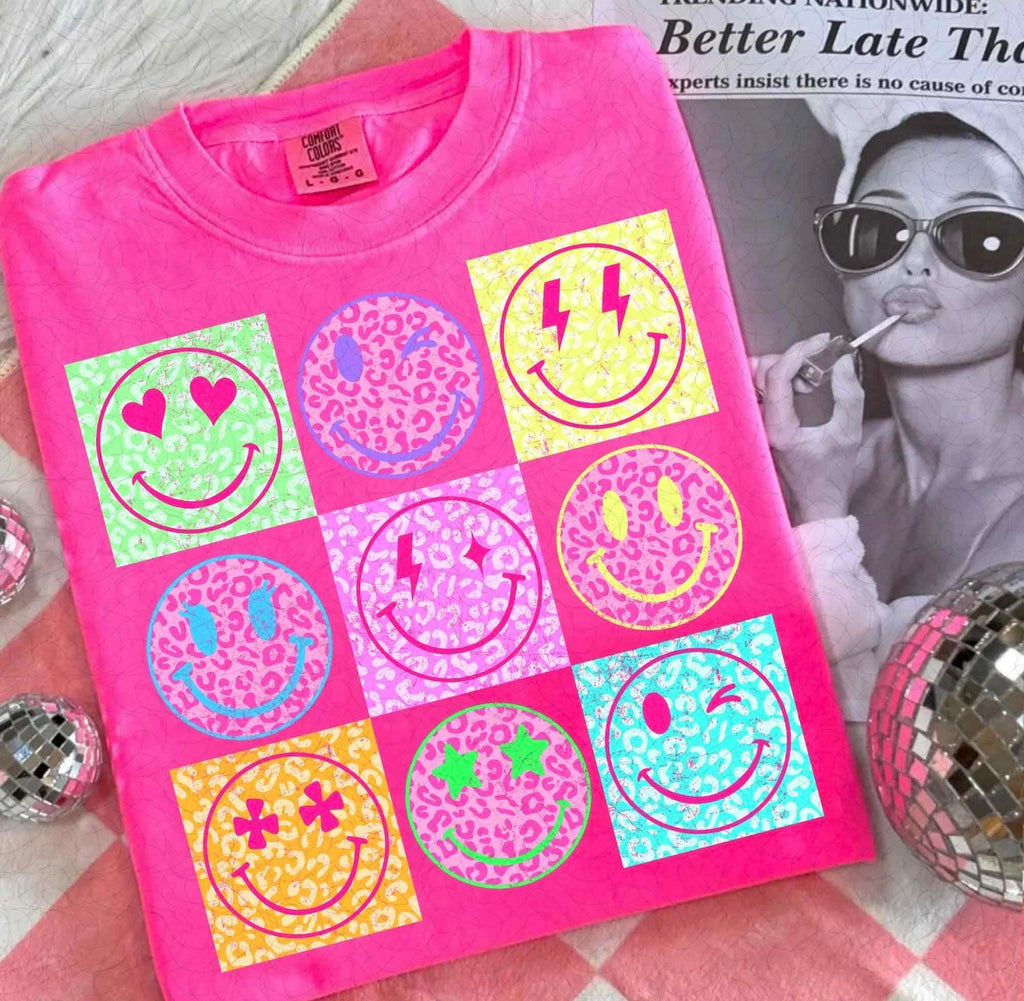 Neon Summer Smiley Face