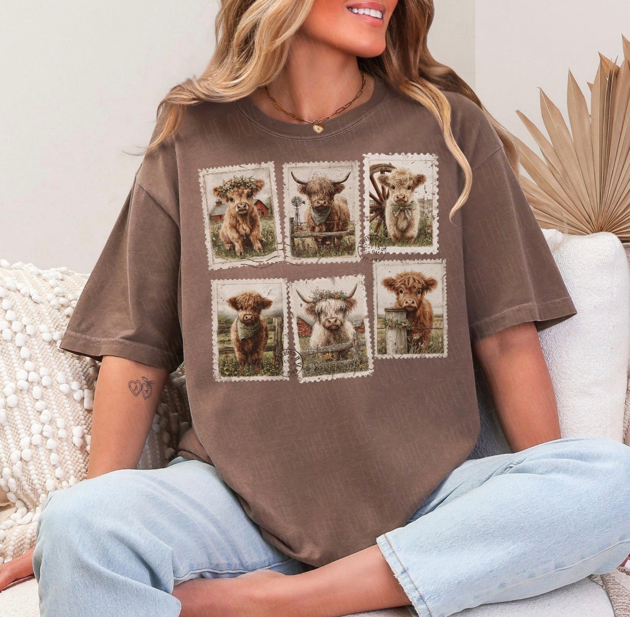 Highland Cow Stamps