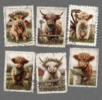 Highland Cow Stamps